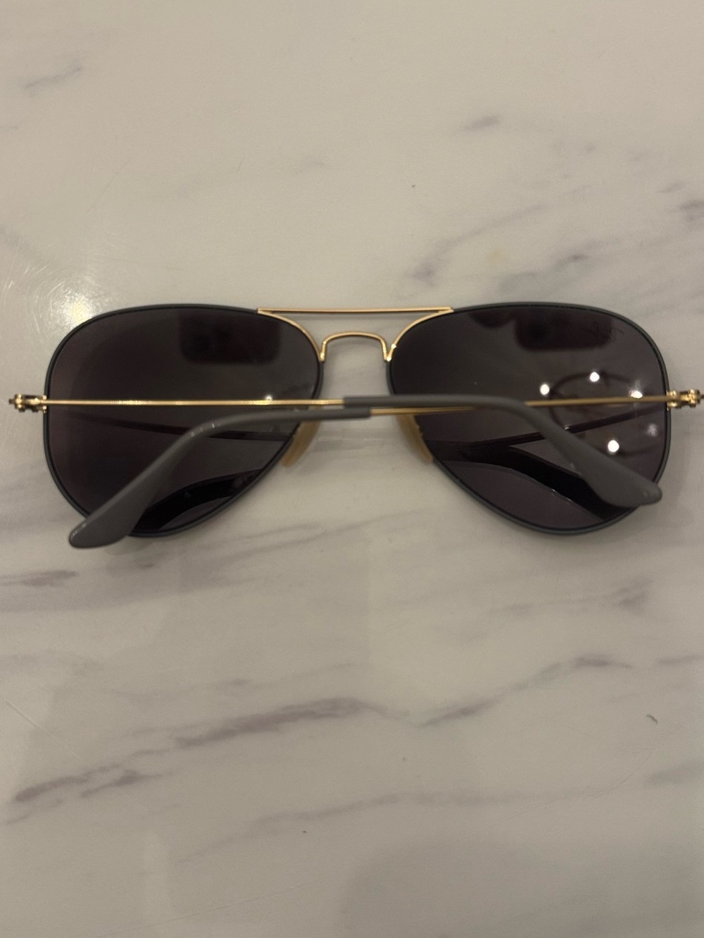 Ray-Ban Aviator Sunglasses - Gold Frame with Silver Lenses - Picture 3 of 9